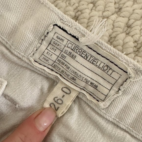 Current/Elliott white denim short shorts - Picture 3 of 3